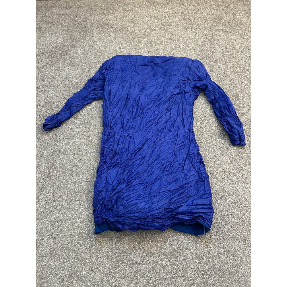 South Asian Kameez Long Kurti Tunic Women S Blue Excellent Embroidered - Picture 9 of 10
